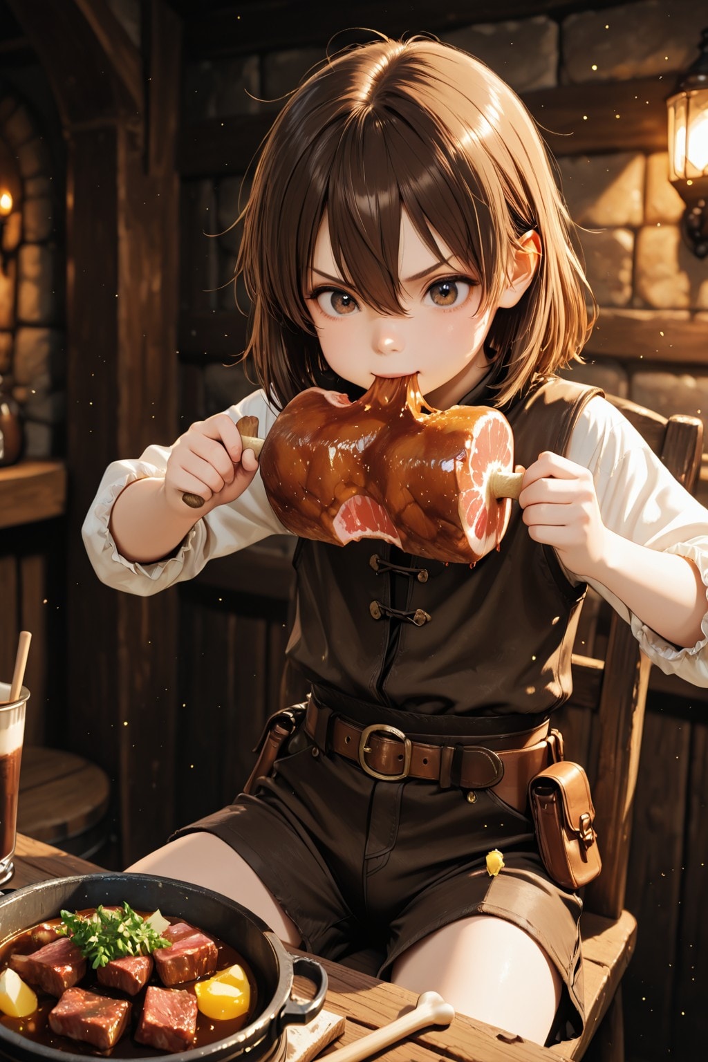 Rookie Adventurer（腹が減っては戦はできぬって！） | の人気AIイラスト・グラビア