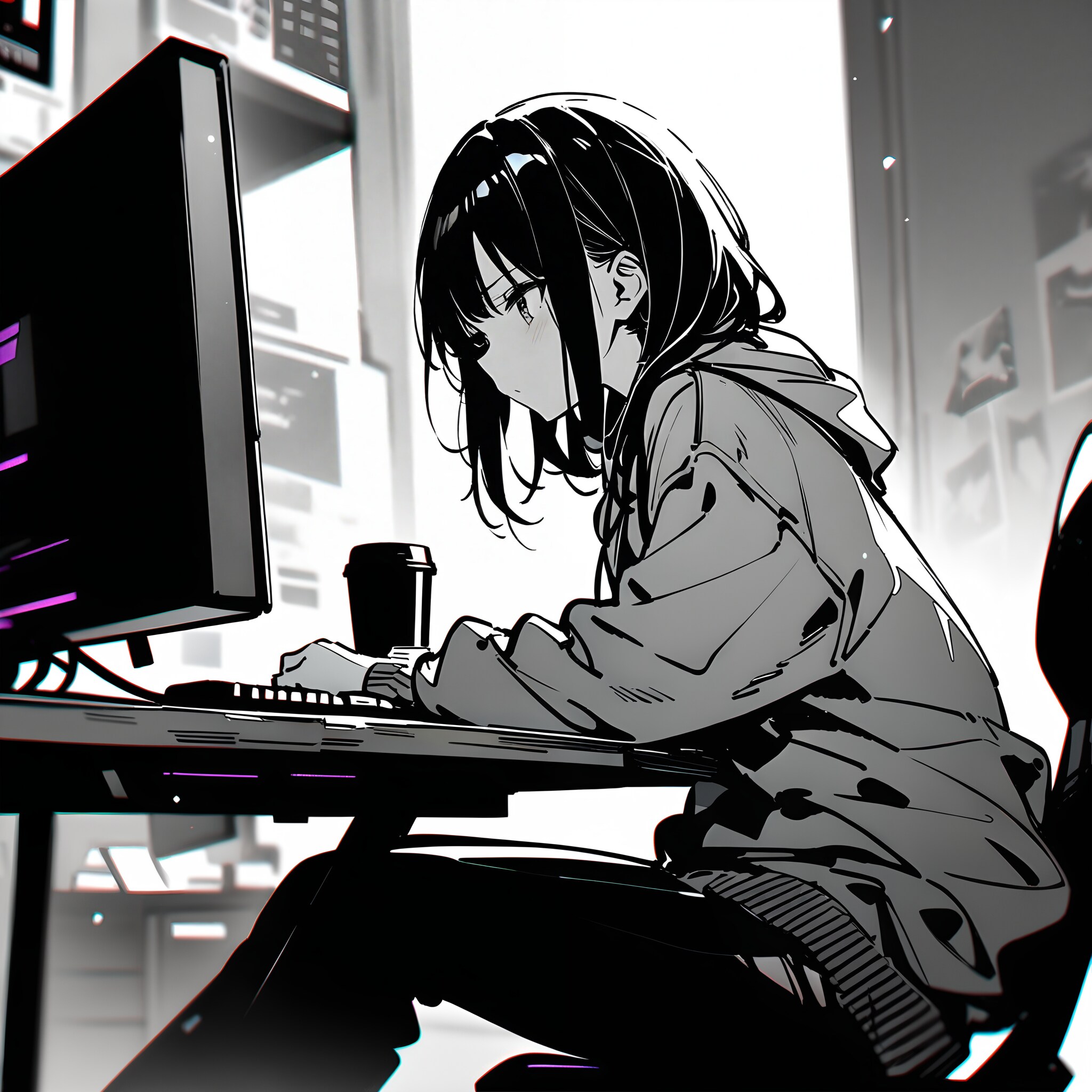 灰色の日々 | の人気AIイラスト・グラビア