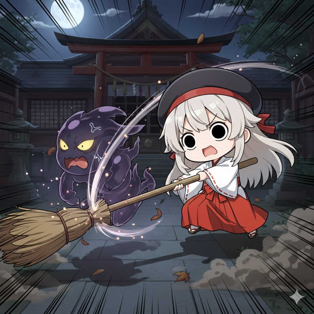 初詣で悪霊退散してしまいよったえらいこっちゃ嬢