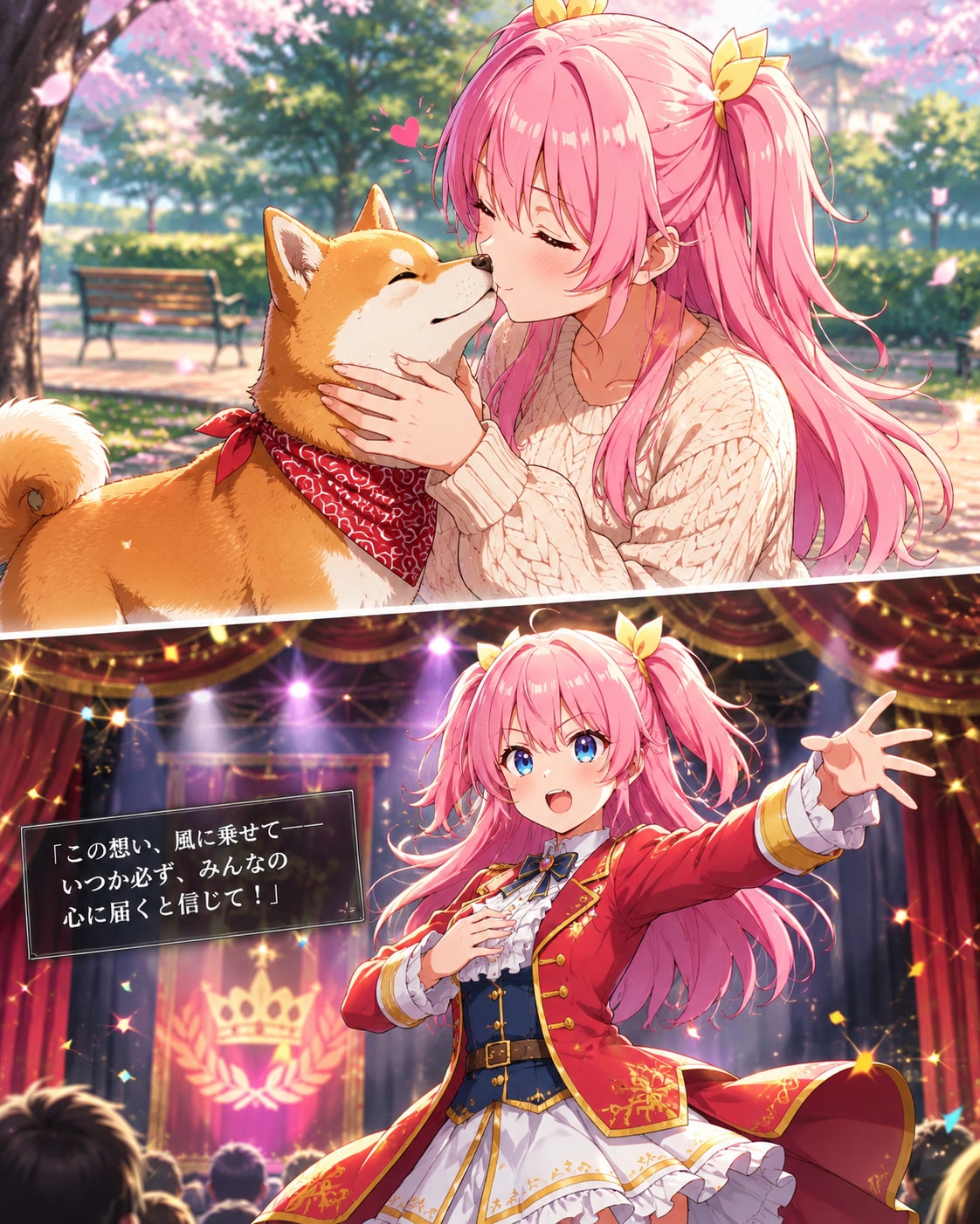 柴犬とチュウ・芝居の途中