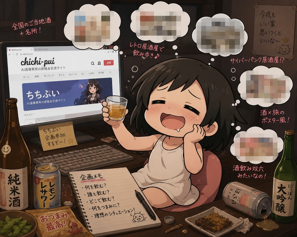 つまみは「ちちぷい」！