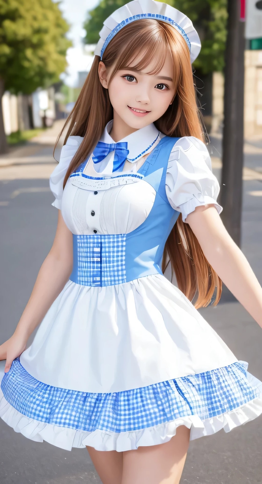 ギンガム美少女