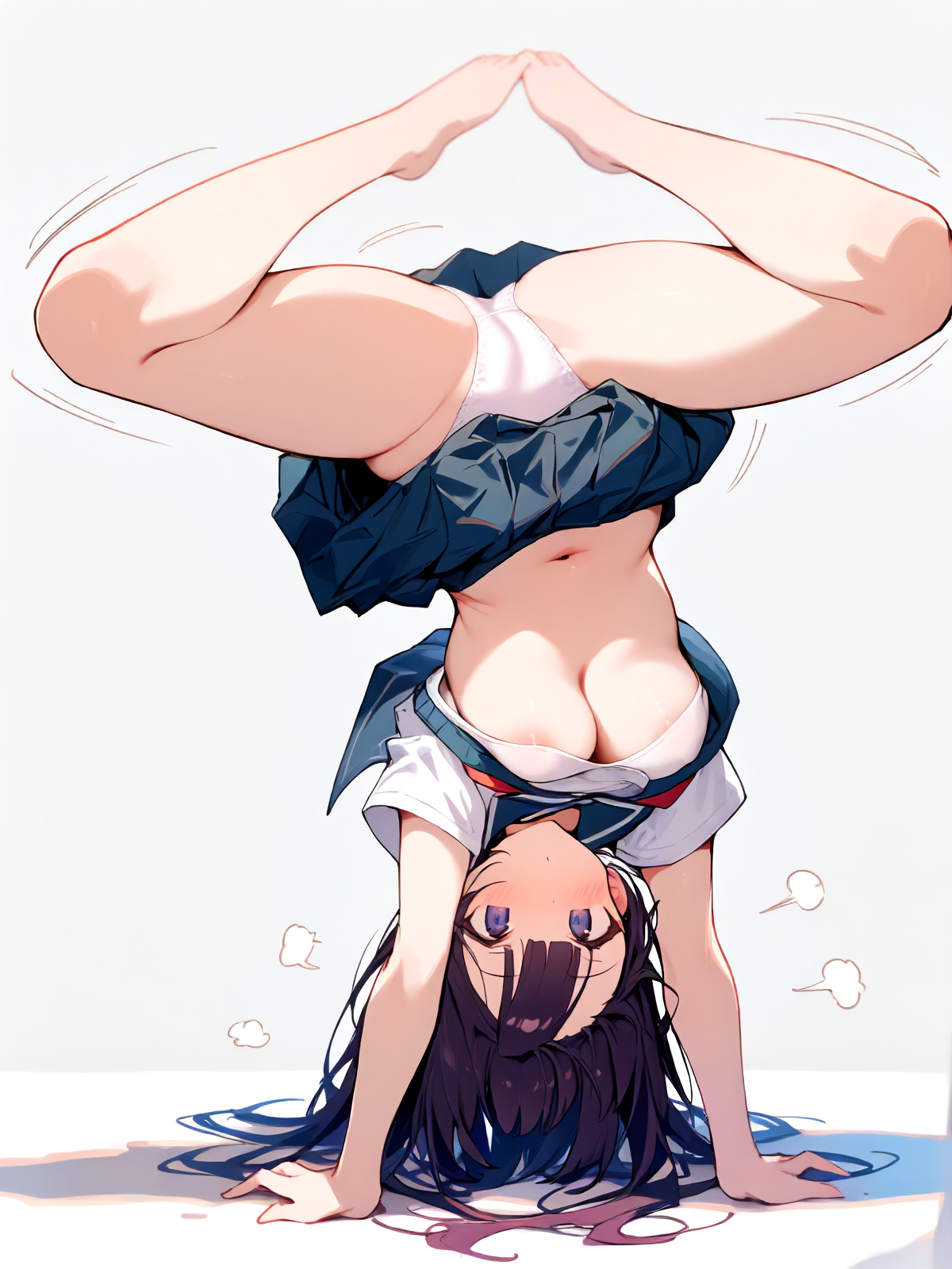 気合と根性の逆立ち