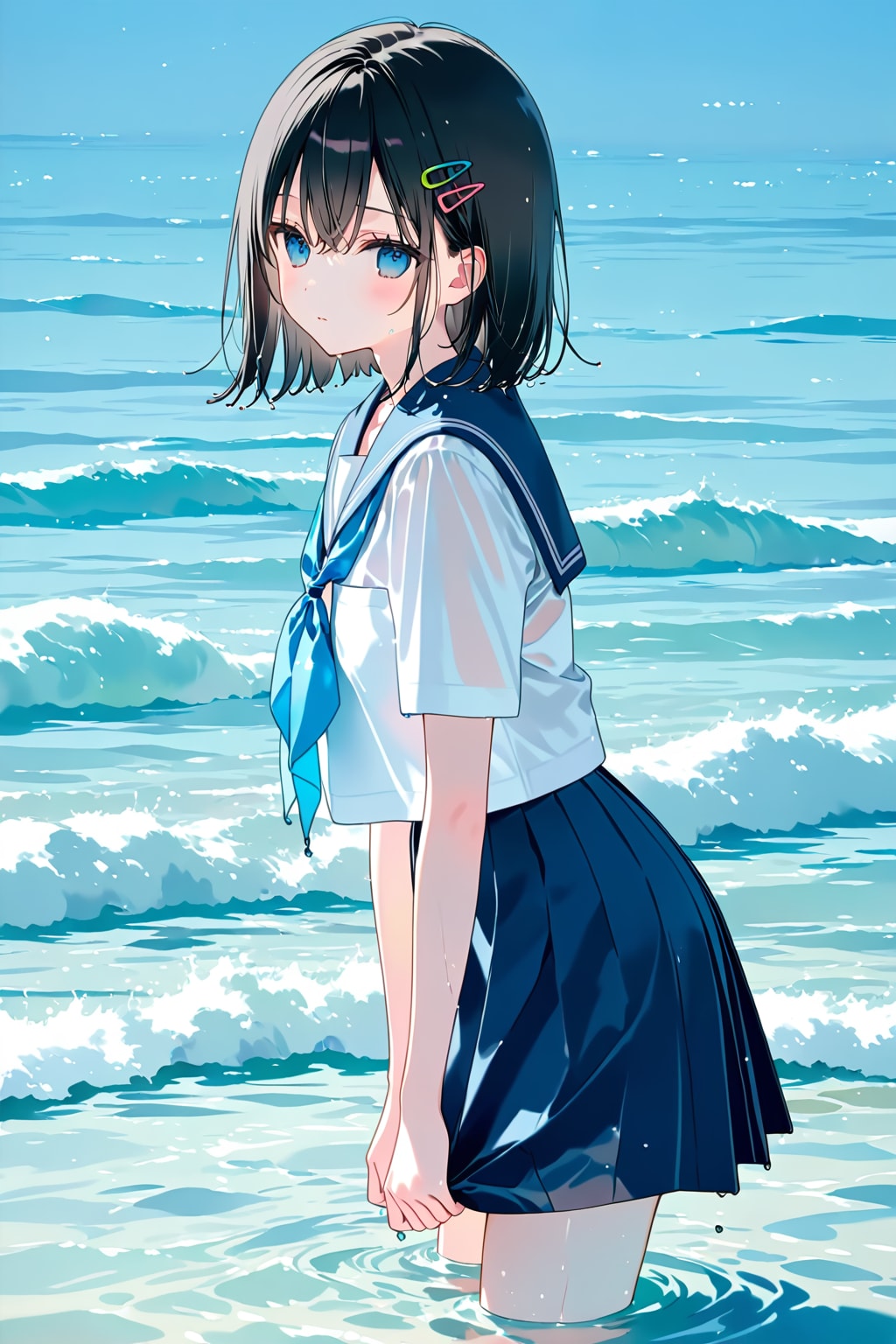セーラー服と砂浜(LILAC)(52)
