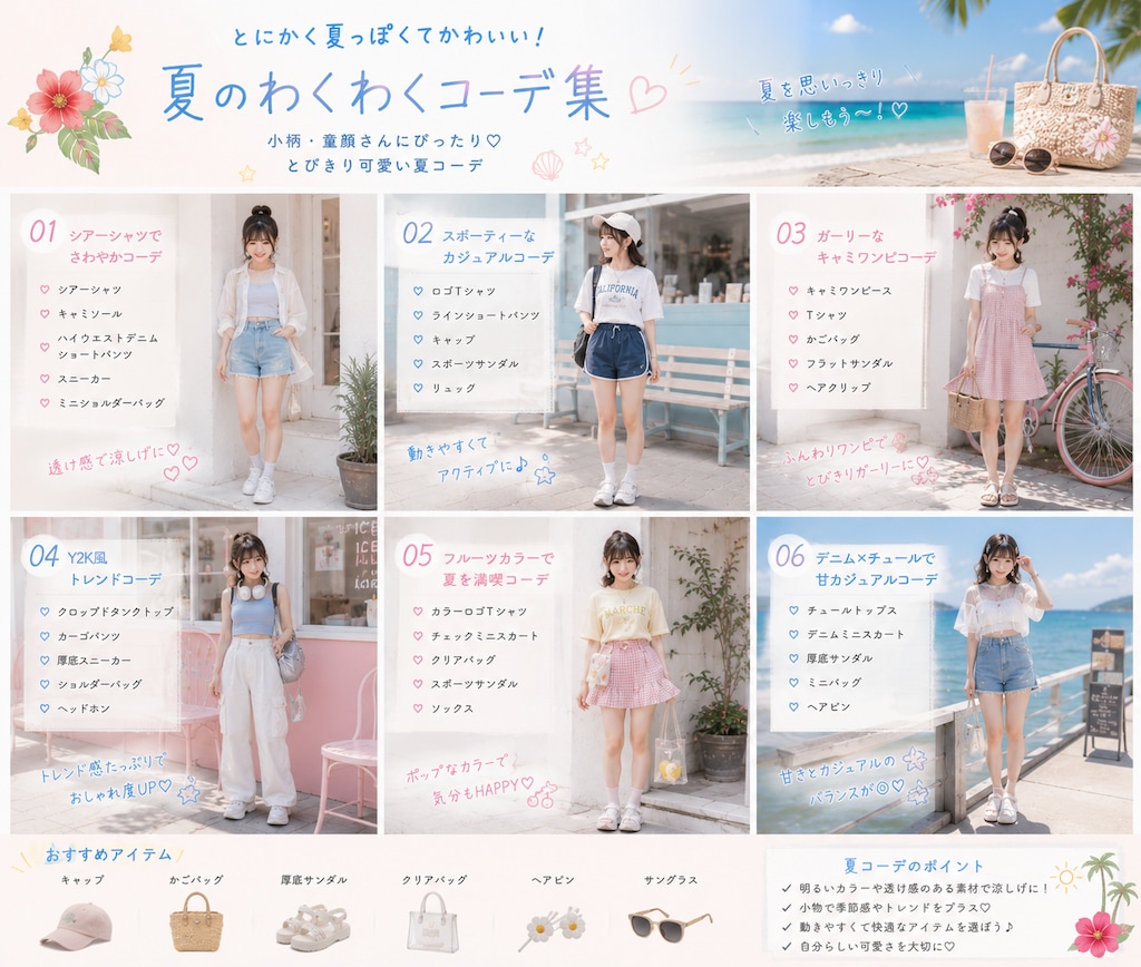 わくわく！夏コーデの年齢を下げていこう！
