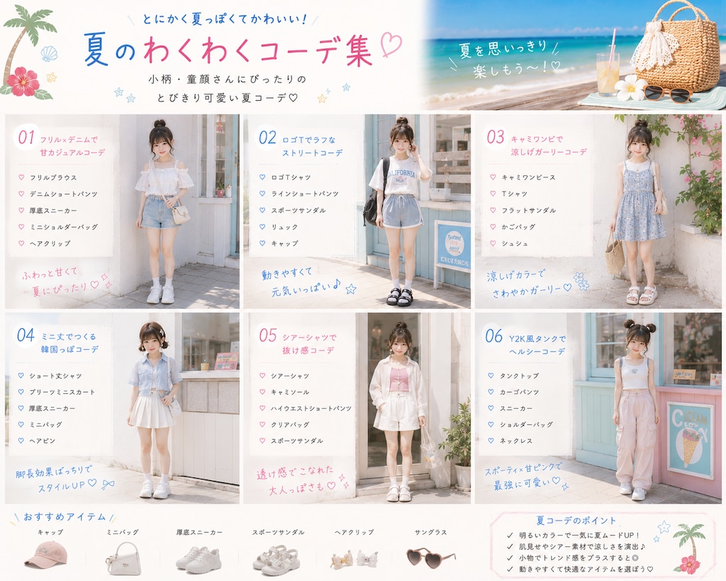 わくわく！夏コーデの年齢を下げていこう！