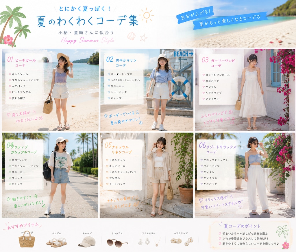 わくわく！夏コーデの年齢を下げていこう！