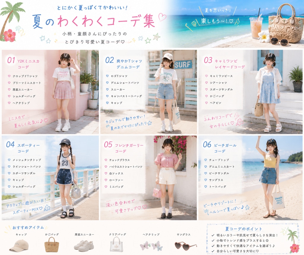 わくわく！夏コーデの年齢を下げていこう！