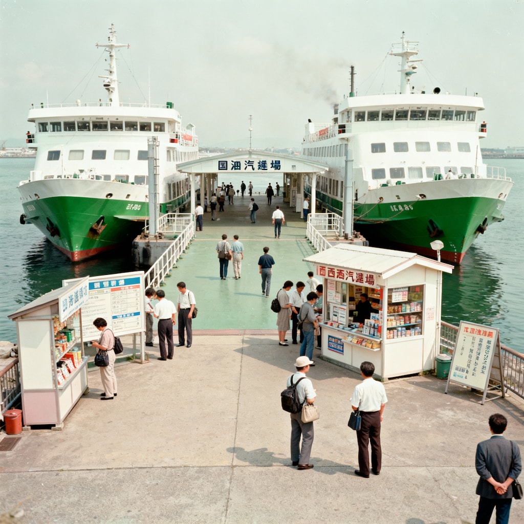 昭和レトロ　汽船乗り場（デタラメ）