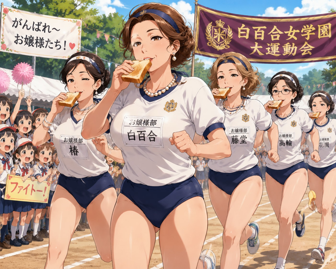 元お嬢様たちが、お嬢様学校の運動会に参加