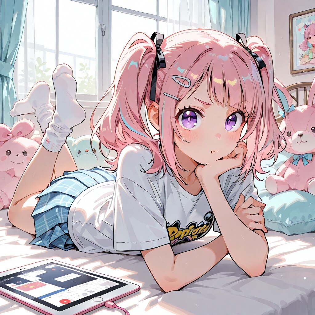 別に、見てないし⋯ | の人気AIイラスト・グラビア
