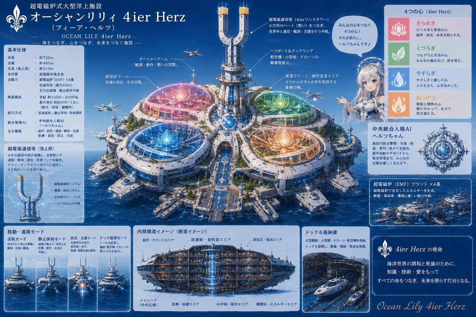 超電磁炉式大型洋上施設《オーシャンリリィ4ier Herz》