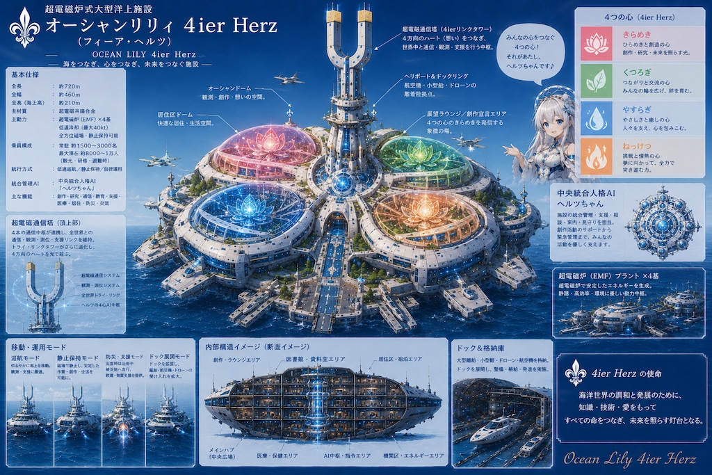 超電磁炉式大型洋上施設《オーシャンリリィ4ier Herz》