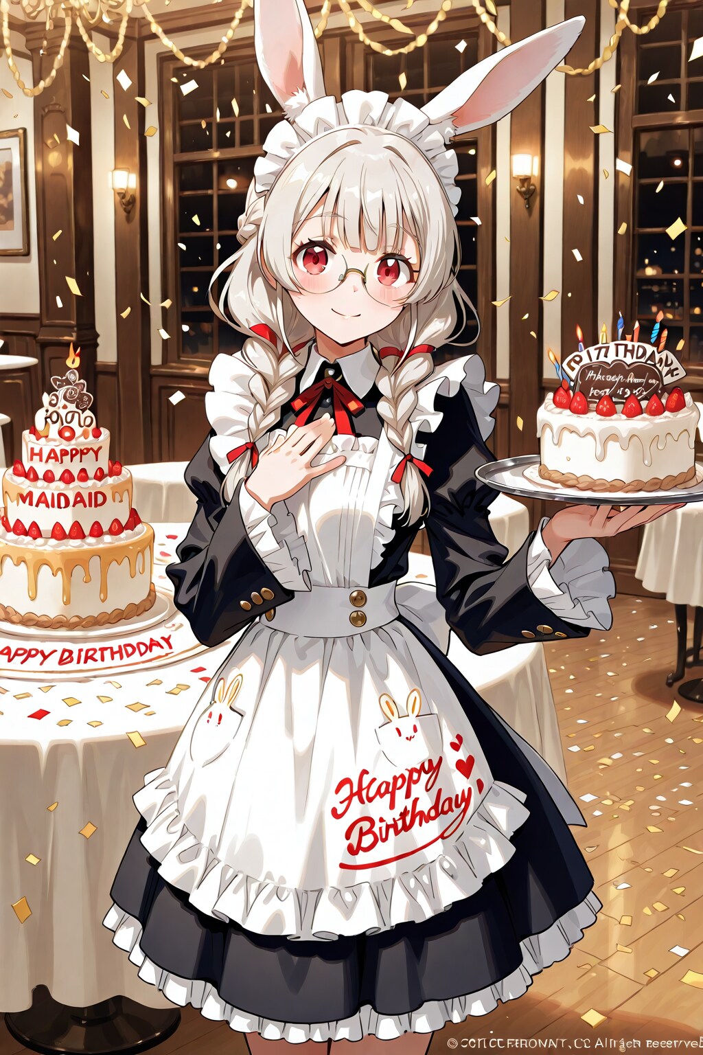 兎娘エリアーヌさんも眼鏡三つ編み　～誕生日FA～