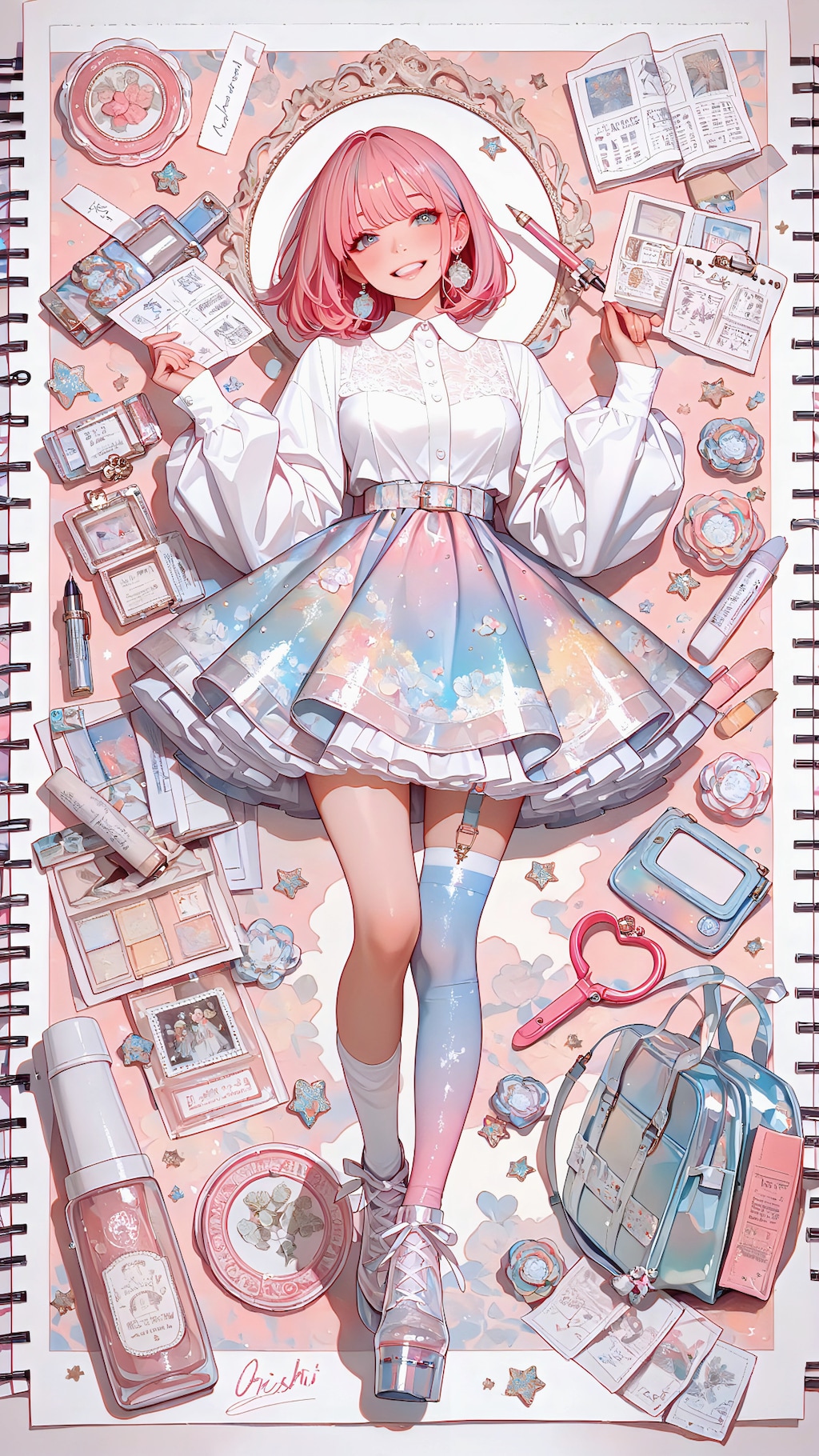 虹色の思い出を抱く少女の午後