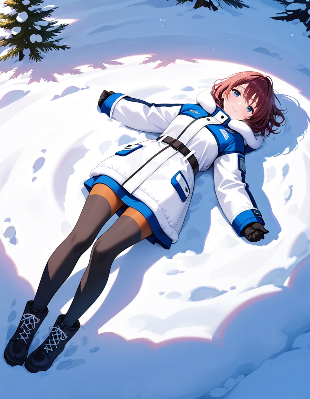 雪のベッド