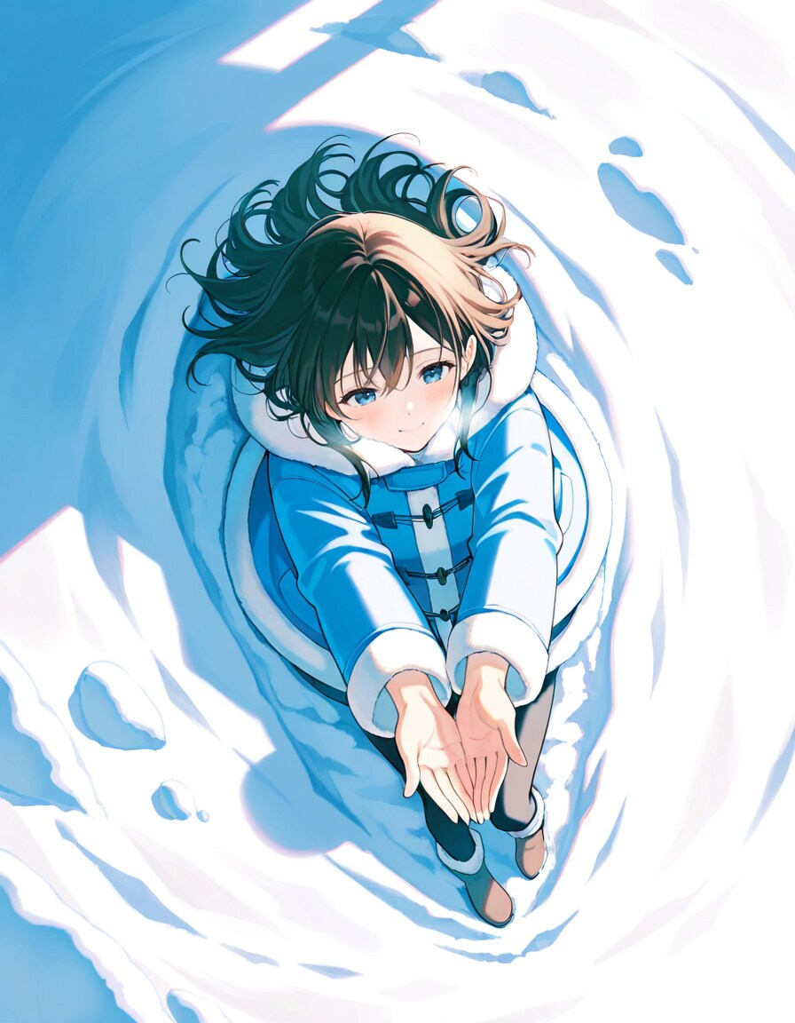 雪のベッド