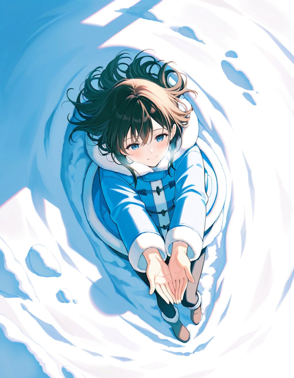 雪のベッド
