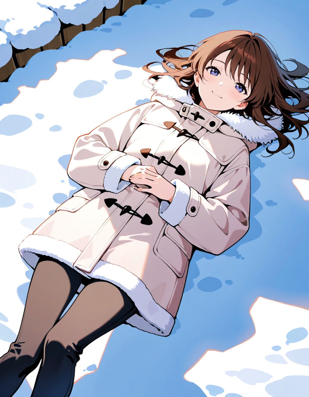 雪のベッド