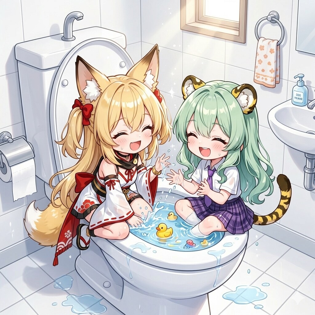 ミラちゃんと水遊び