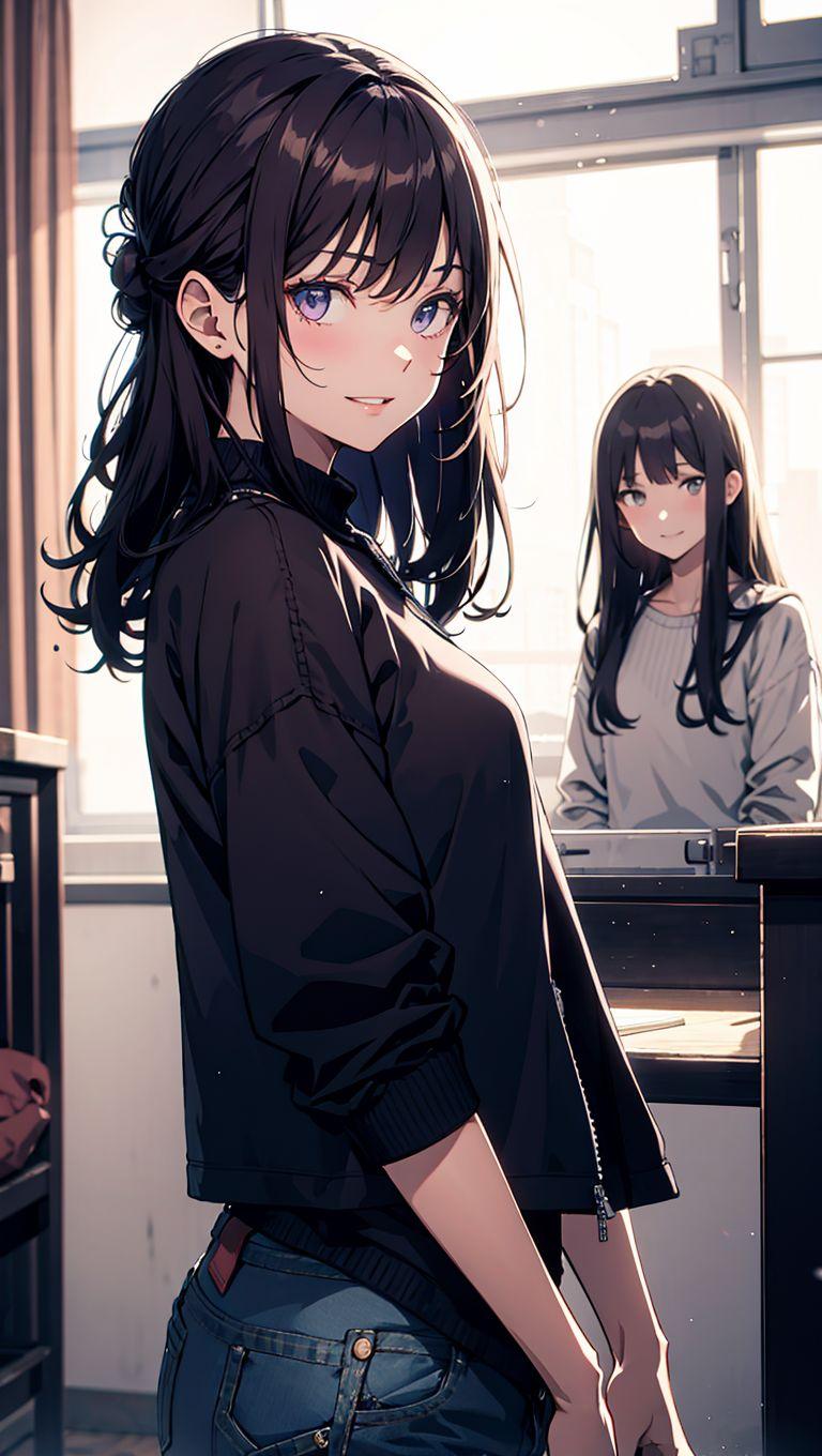挿絵風（日常系小説）