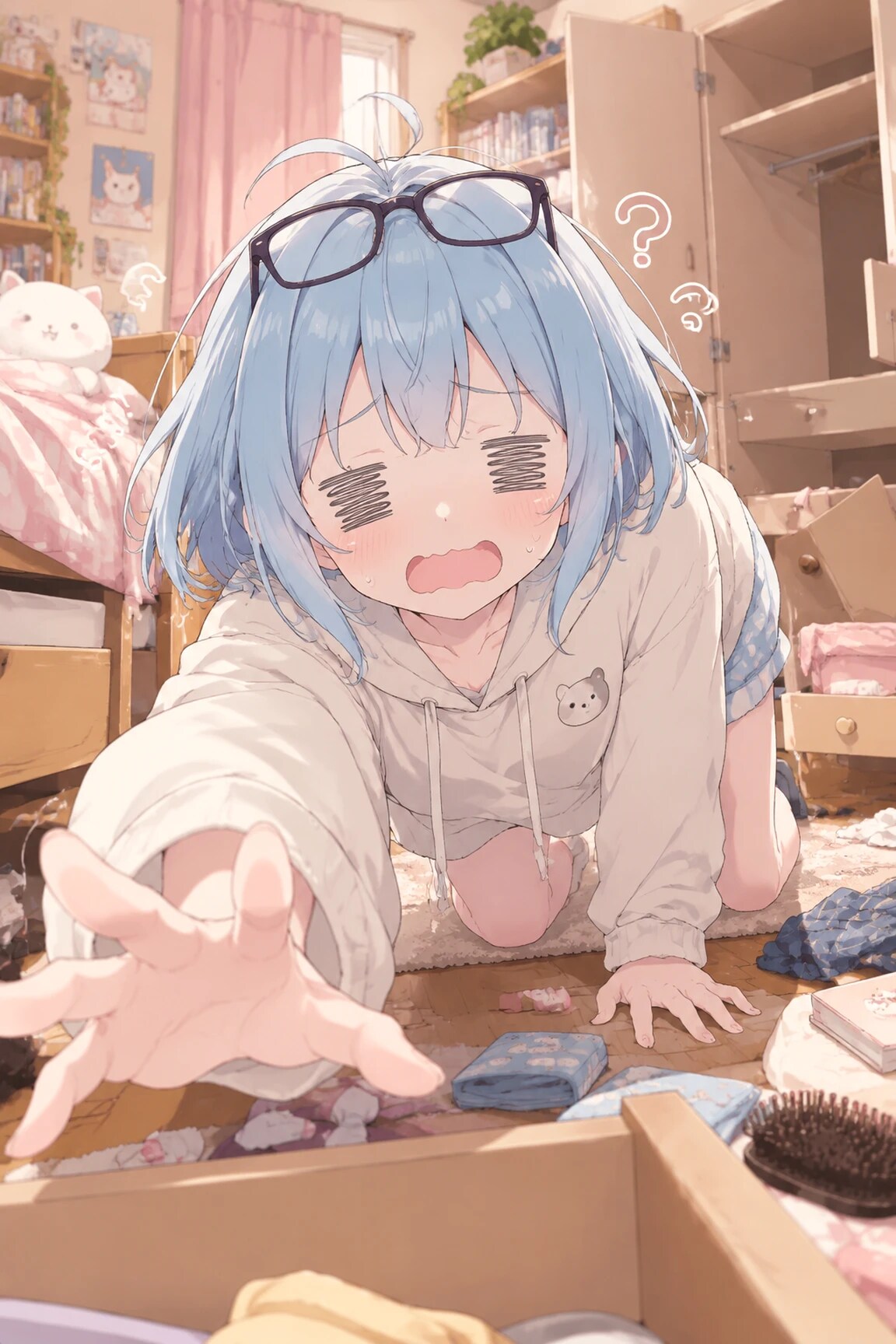 メガネがないよ～。 | の人気AIイラスト・グラビア