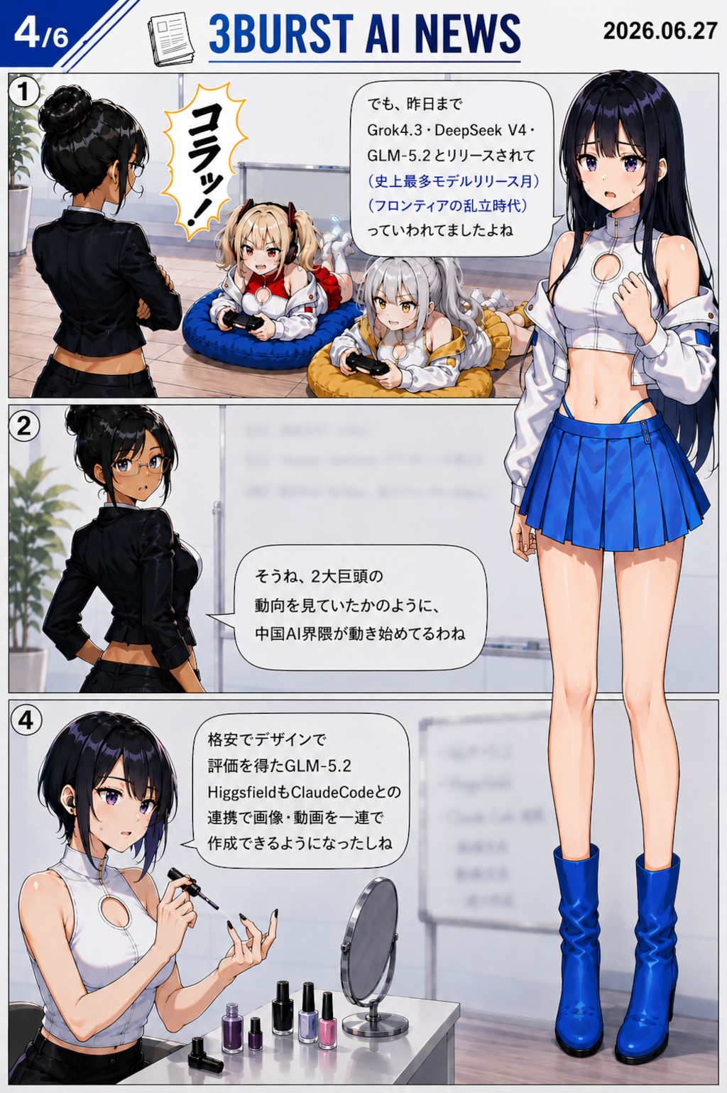 📡 3BURST AI NEWS 2026.06.27　GPT-5.6、公式発表されたわ。