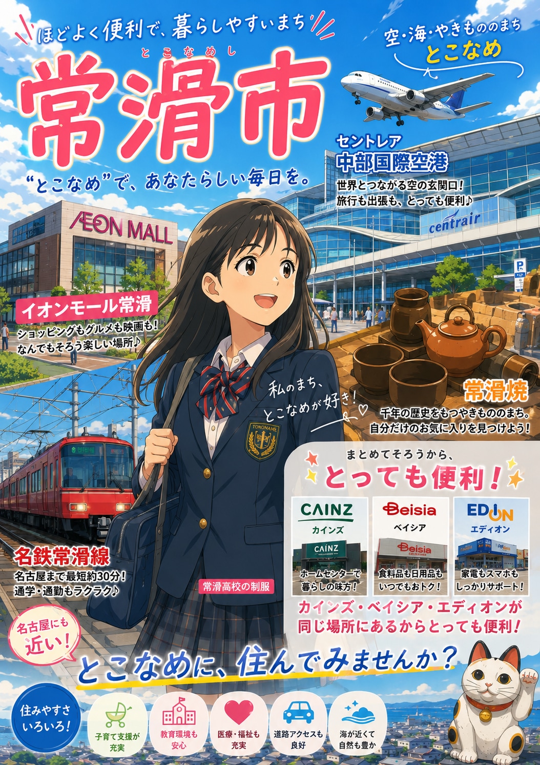 常滑市PRポスター（ニセモノ | の人気AIイラスト・グラビア