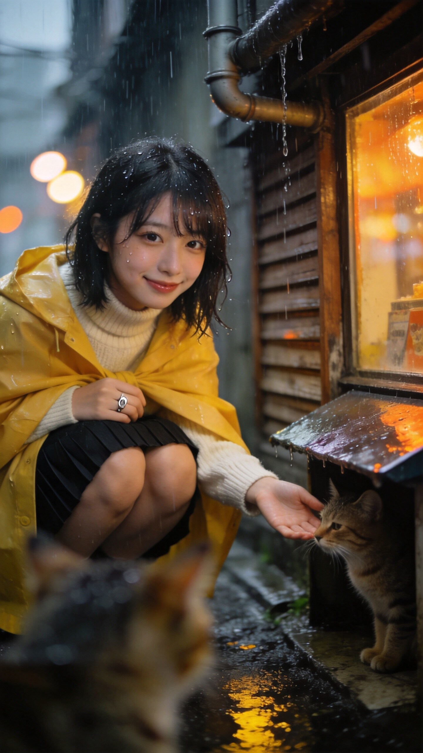 Borrowing Warmth from a Rainy Alley