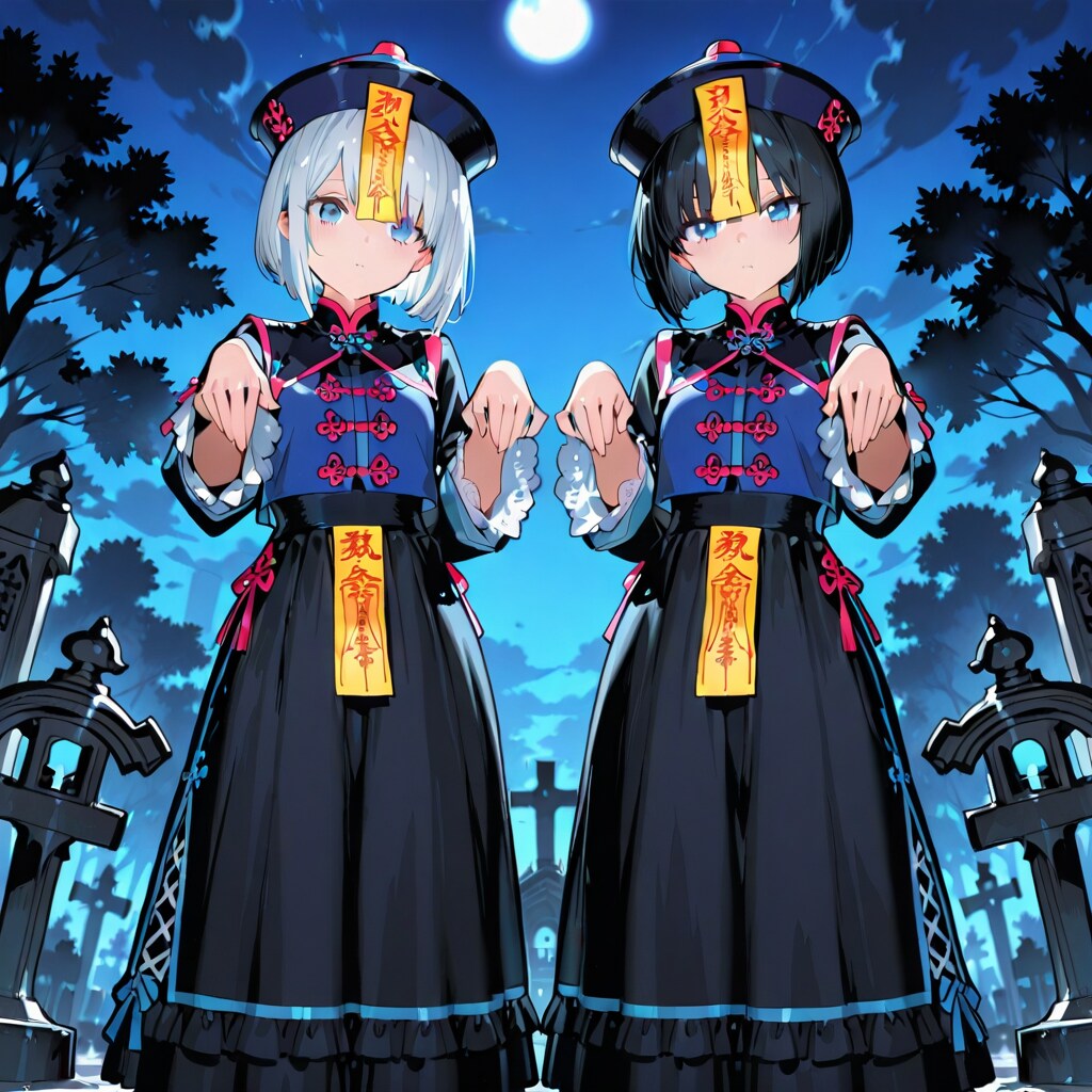 おそろキョンシーコスプレ | の人気AIイラスト・グラビア