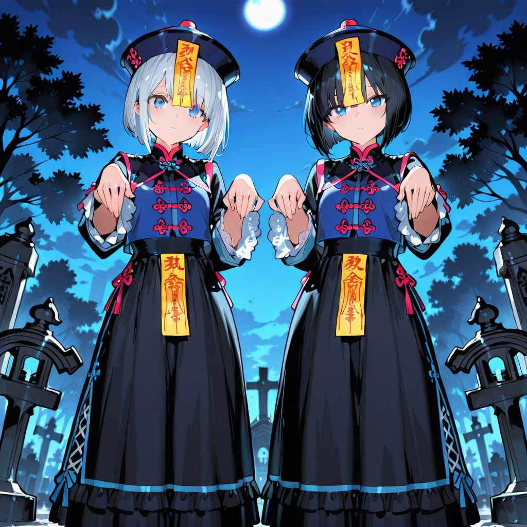 おそろキョンシーコスプレ