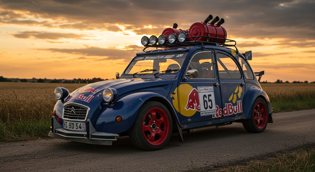 レッドブルシトロエン2CVラリーカー