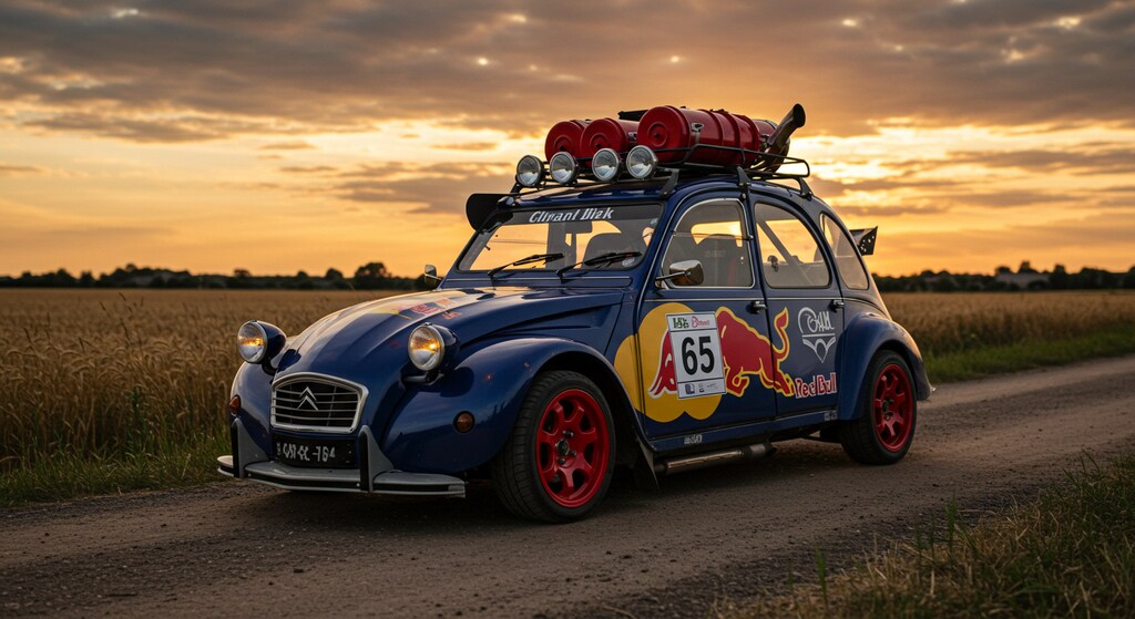 レッドブルシトロエン2CVラリーカー
