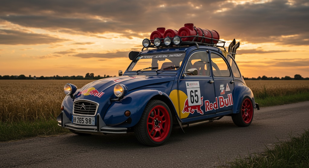 レッドブルシトロエン2CVラリーカー