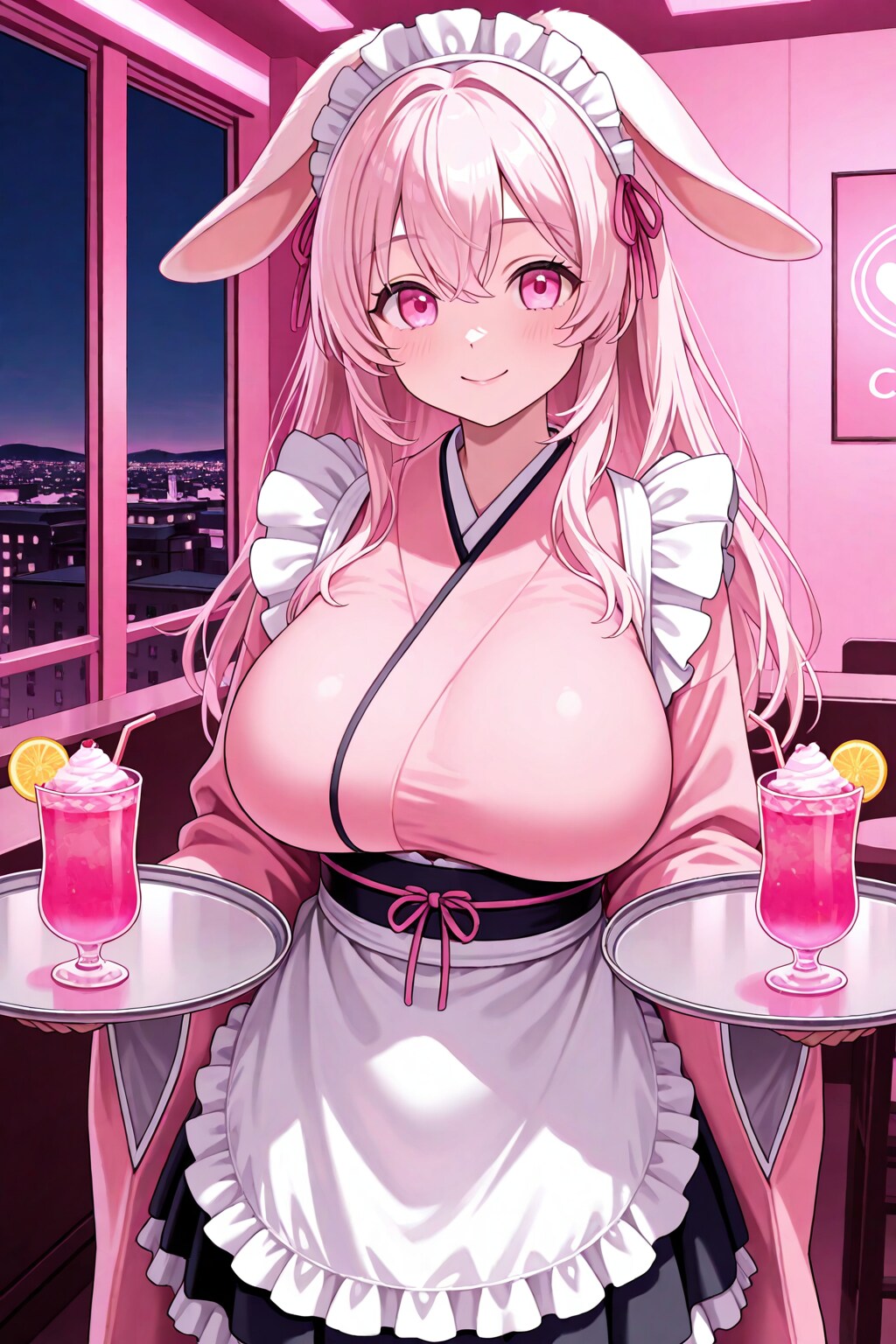 夜担当、兎娘の良美【和風喫茶へようこそ】