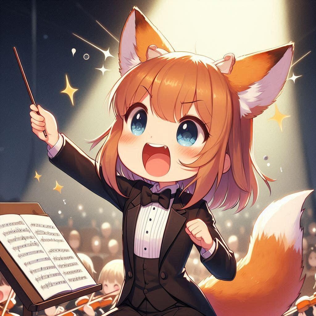 タキシードで指揮