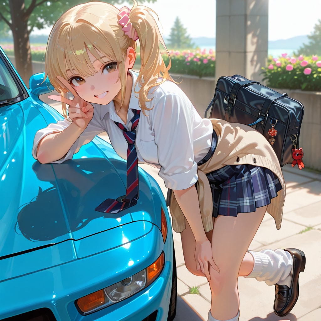 ギャルとスポーツカー