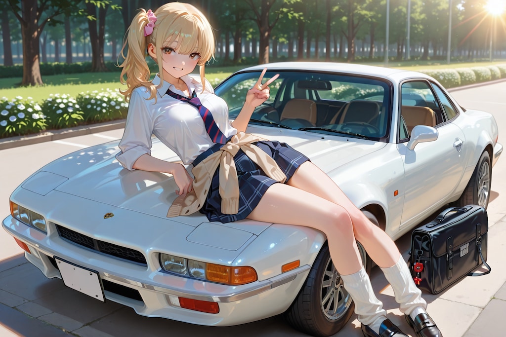 ギャルとスポーツカー