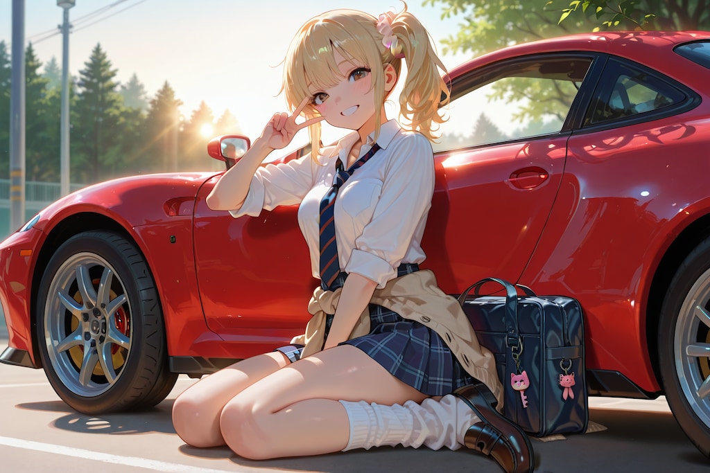 ギャルとスポーツカー