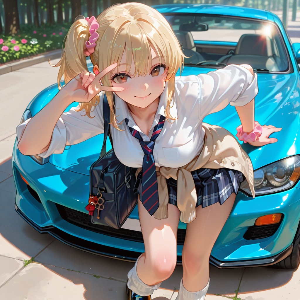 ギャルとスポーツカー | の人気AIイラスト・グラビア