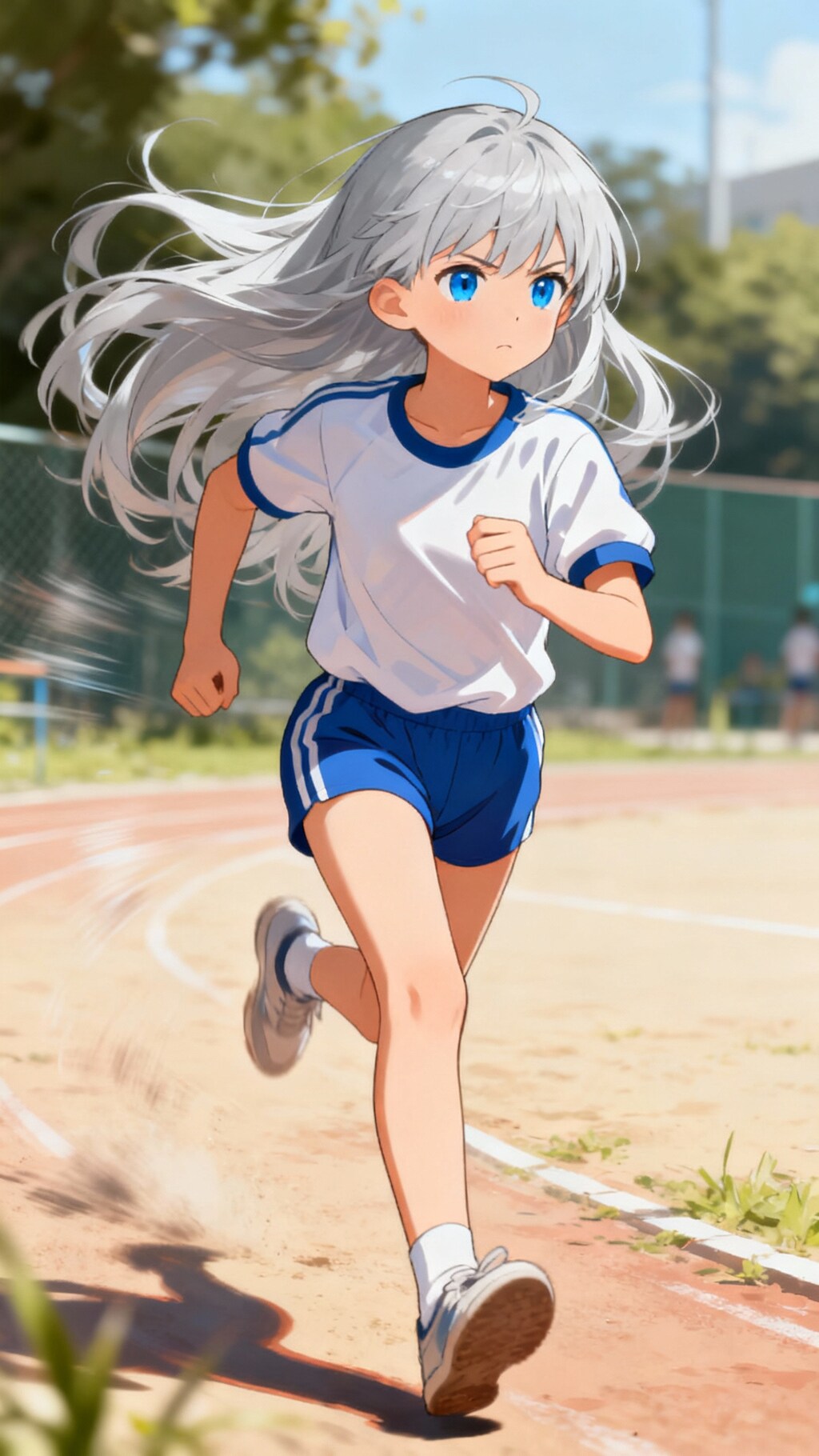 走る銀髪ちゃん