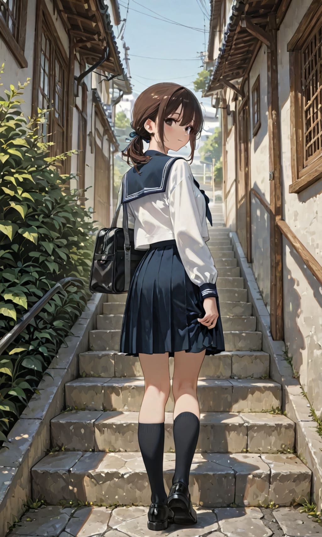 振り返るあの子