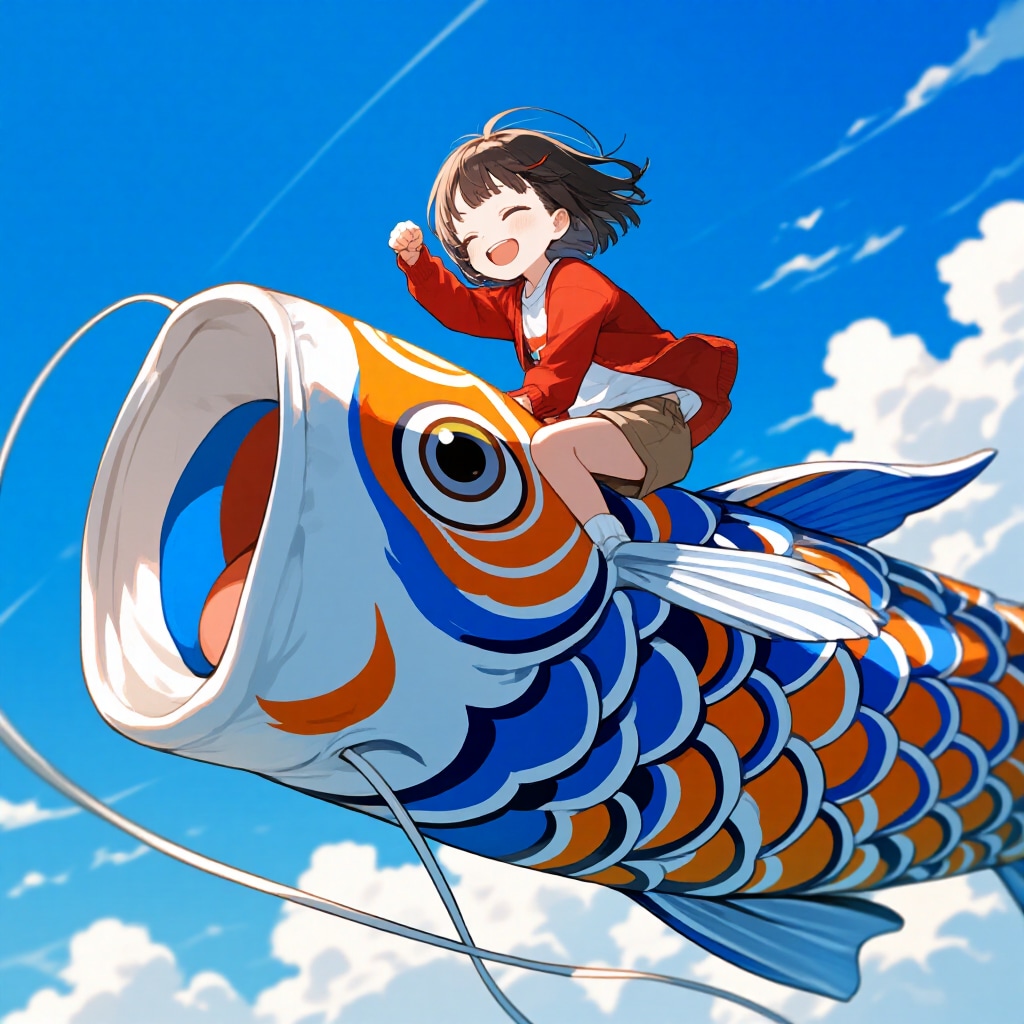 五月といえば鯉のぼりでしょ♪