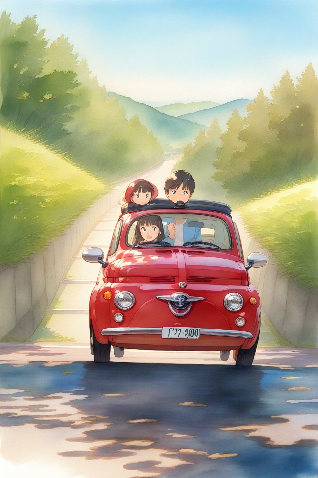 FIAT500 でドライブ