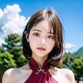 テカらせチャイナでポロリ 3枚目