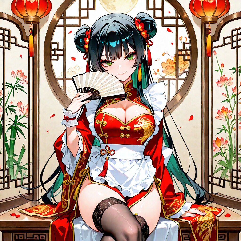 チャイナメイドちゃん | の人気AIイラスト・グラビア