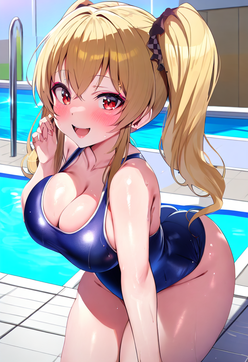 スク水ツインテちゃん