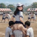 セーラー服で騎馬戦やったらパンツ脱がされた 4枚目