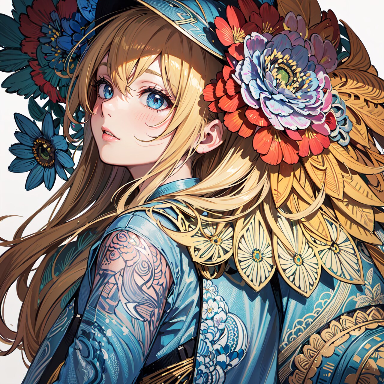 花と帽子