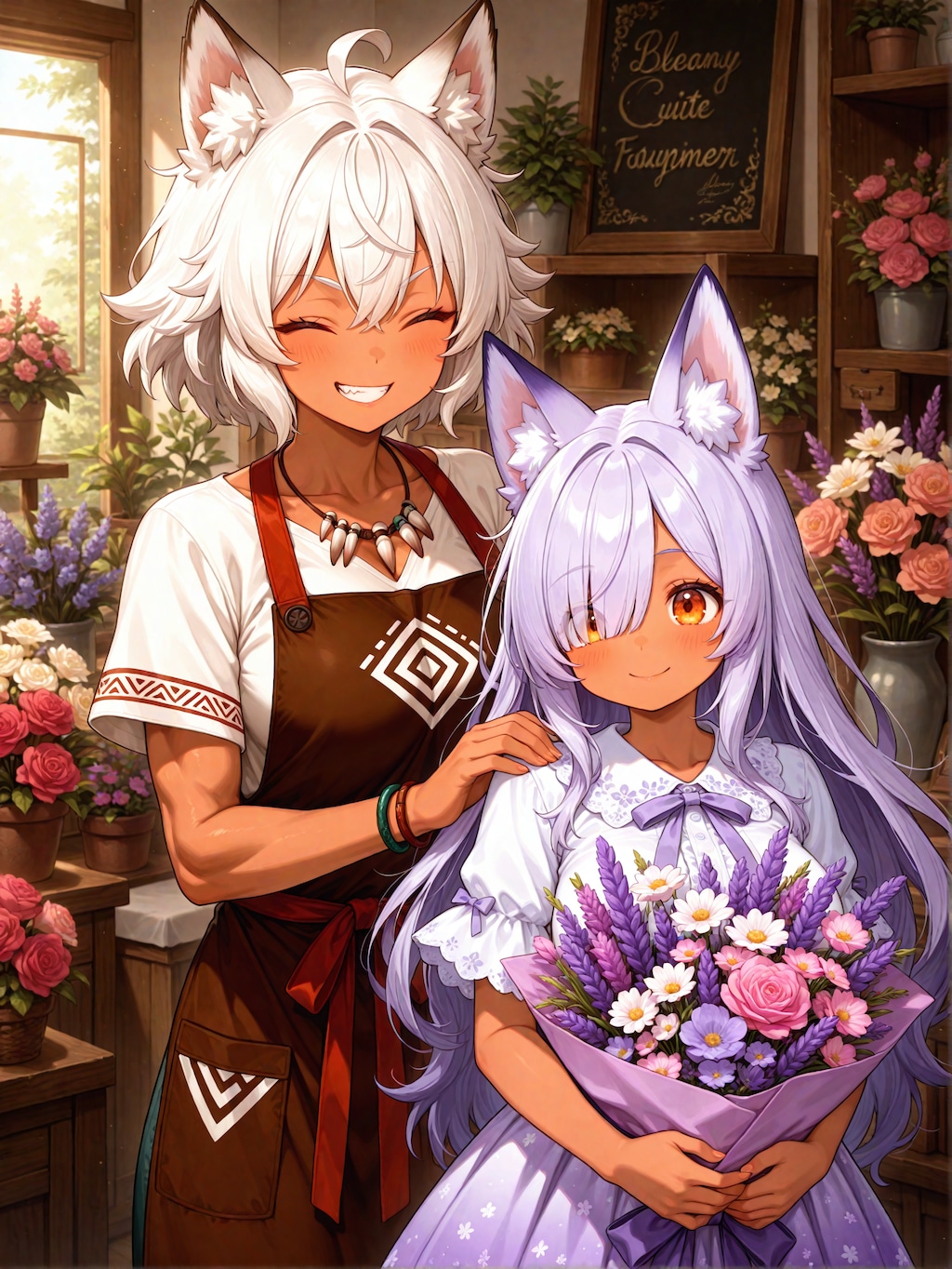 アウローラさんのいる花屋でお買い物
